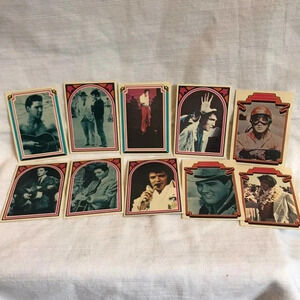 Vintage Elvis Presley Cards Collection 1978 10 cards Lot